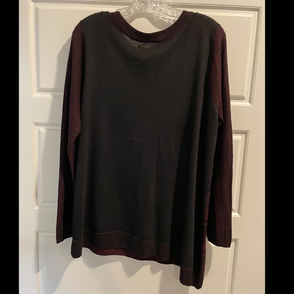 🆕 Apt 9 sweater, XL burgundy/black, NWT - Picture 3 of 6
